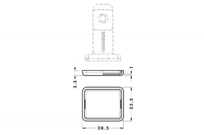 Заглушка для врезной ножки арт. 306.02Z0.14.00 , пластик, черная