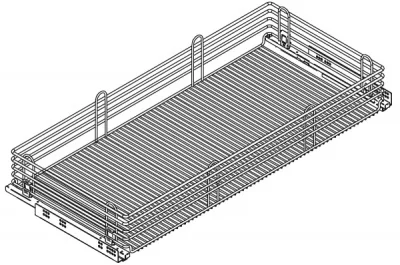 Сетка выкатная сплошная под мойку в базу 1200, с доводчиком Blumotion