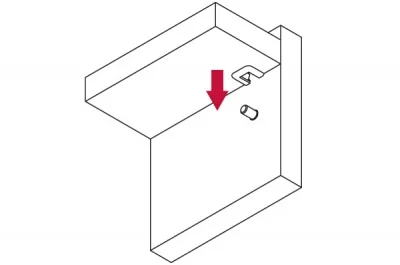 Полкодержатель врезной d.12,5 мм, отделка белая (за 100 штук)