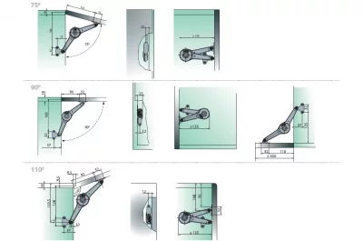 Подъёмный механизм Huwilift Duo Standard (в комплекте с креплениями)