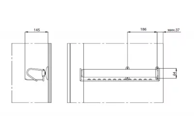 Выдвижной держатель для галстуков