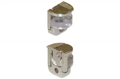 Полкодержатель с зажимом для стекла 6-10мм, под шуруп