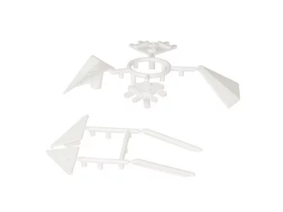 Комплект соединителей треугольного пристеночного бортика ALPHALUX(6частей), пластик, белый