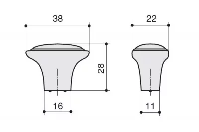 Ручка-кнопка, отделка серебро старое