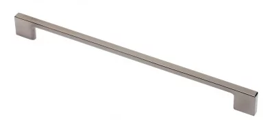 Ручка мебельная UZ 819 C=256, хром черный GTV UZ-819256-12