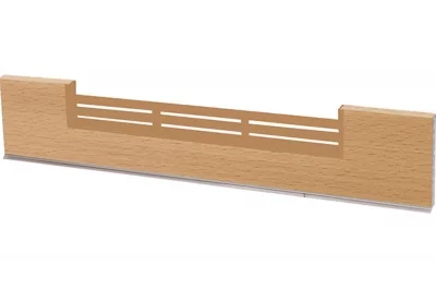 0909 Решётка вентиляционная для цоколя ПВХ H.100, L=600, ясень
