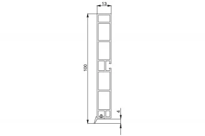 21 Цоколь ПВХ H.100, L=4000, шимо темный