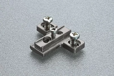 Ответная планка традиционной H=9 c евровинтом, крестообразная, отделка титаниум