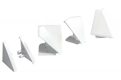 Комплект угловых элементов для тругольного бортика 55\54, цвет белый