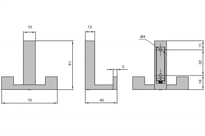 Вешалка, отделка никель