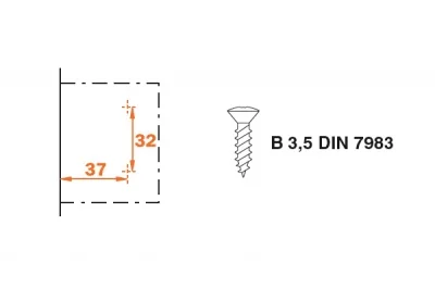 Ответная планка Н(-2) под шуруп, крестообразная