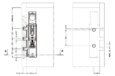 Подвеска полок скрытая, правая
