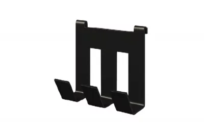 Крючок тройной 70мм, отделка черный бархат (матовый)