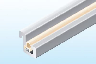 Профиль-переходник с уплотнителем для стеклянной полки, алюминий анодированный, L=3900