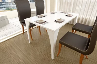 Нога для стола Флоренция, h.720, отделка белый бархат (матовый)