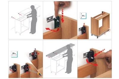 Фиксатор настенный для мебели, правый