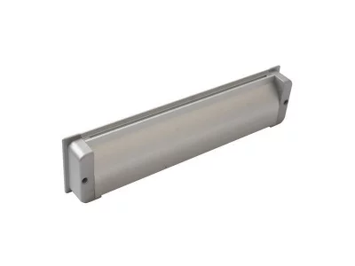 Врезная ручка 160мм, алюминий/серебро