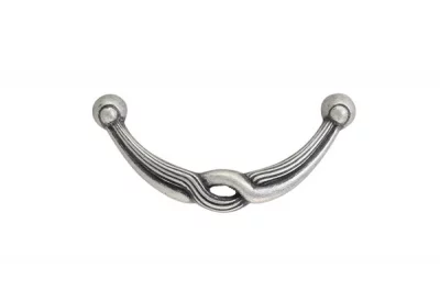 Ручка-скоба 64мм, отделка серебро античное