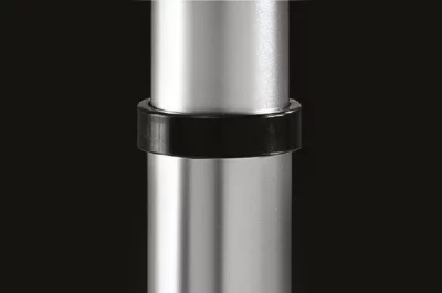 814 Нога d.80, Н720-920 телескопическая с подпятником, хром глянец