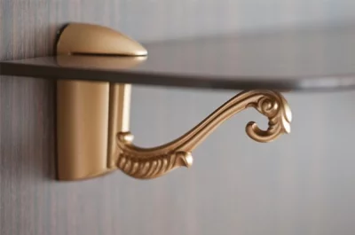 Менсолодержатель пеликан классический, отделка золото матовое, комплект 2 штуки