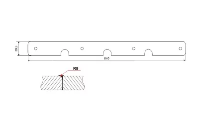 Профиль стыковочный 90&quot; для столешницы Н.40, алюминий