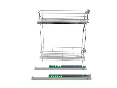 Бутылочница FGV в базу 200мм правая, направляющие EXCEL, плавная доводка, хром