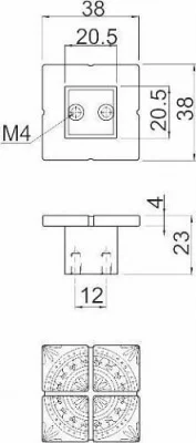 GTV: Ручка-кнопка мебельная AZTEK, старое золото UZ-AZ-012-04