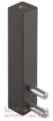 VOGUE Штангодержатель для прямоугольной штанги, торцевой, темная бронза, крепление к полке: TA0213SBR