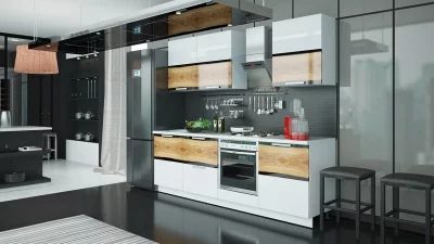 Кухонный гарнитур длиной - 240 см (со шкафом НБ)