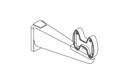 Держатель настенный для выдвижных элементов, отделка серая