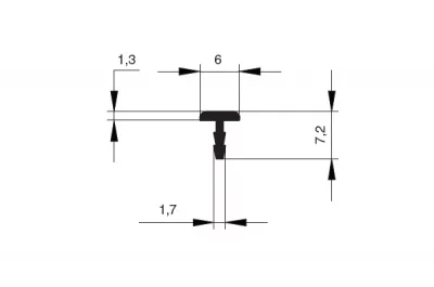 Профиль декоративный под пропил , L=4100мм, отделка бронза