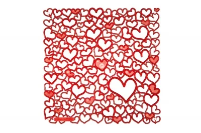 Комплект декоративных панелей PALPITATIO 254х254мм (6 штук), отделка красная