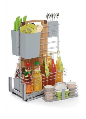 Kessebohmer: Контейнер для кухонных предметов «Кукинг АГЕНТ» отделка - титан.