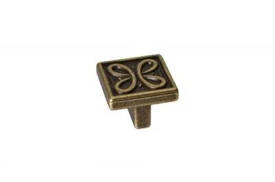 Ручка-кнопка, отделка бронза античная