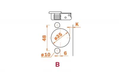 Петля 110" накладная с доводчиком