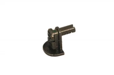 Упор с фиксирующей бобышкой для полкодержателя врезного d.15мм, цвет чёрный