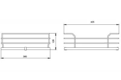 Комплект из 2-х сеток для колонны в базу 450, отделка хром + белый
