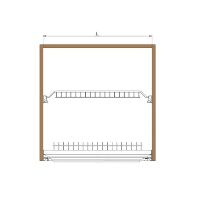 Комплект №6: Кухонный набор из сушки для посуды и лотка для приборов в корпус 600 мм