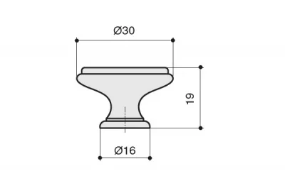 Ручка-кнопка, отделка золото винтаж + керамика