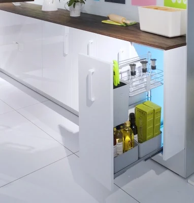 Kessebohmer: Контейнер для кухонных предметов «Кукинг АГЕНТ» отделка - титан.