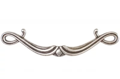 Ручка-скоба 64мм, отделка старое серебро с блеском