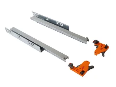 Комплект направляющих Soft-Close скрытого монтажа Firmax 3D Control L=500мм, полного выдвижения, для ЛДСП 16мм , 3д регулировка