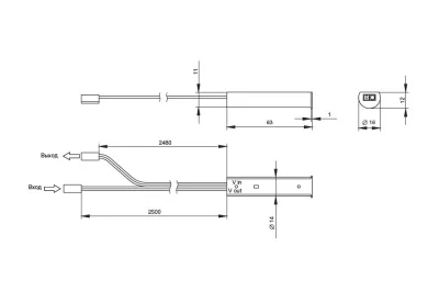 IR-датчик бесконтактный с диммером, 15W/12V, 30W/24V