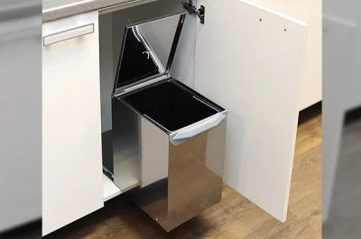 Ведро для мусора (17л) выдвижное, сталь нержавеющая