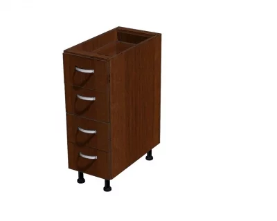 Корпус напольной тумбы, 4 ящика 300*560*720