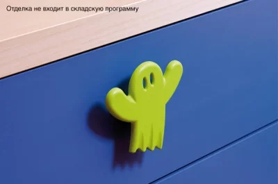 Ручка-кнопка, отделка фиолетовая