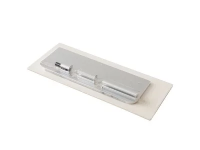 Комплект торцевых заглушек сплошных среднего профиля GOLA Alphalux(2 части:L+R), алюминий