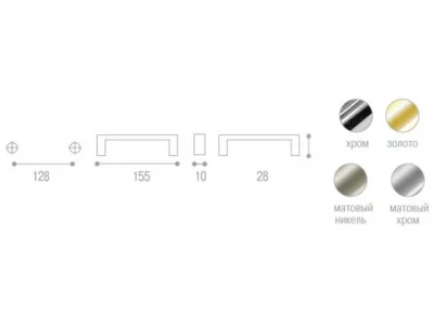 Nomet: Ручка металлическая модерн - C-174.G2