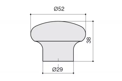 Ручка-кнопка, отделка магнолия