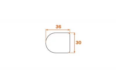Заглушка овальная к петле для стекла, отделка никель матовый Заглушка овальная к петле для стекла, отделка никель матовый